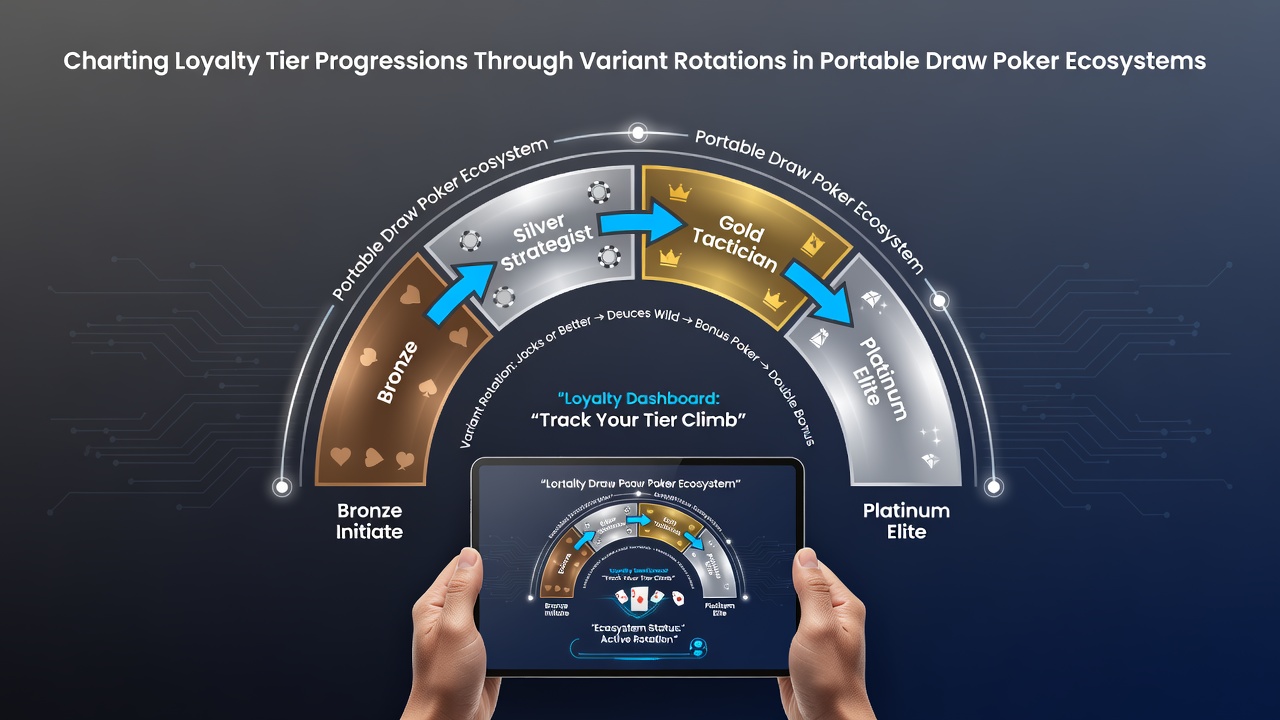 Visualisierung von Treuestufen-Fortschritten und Variantenwechseln in portablen Draw-Poker-Apps