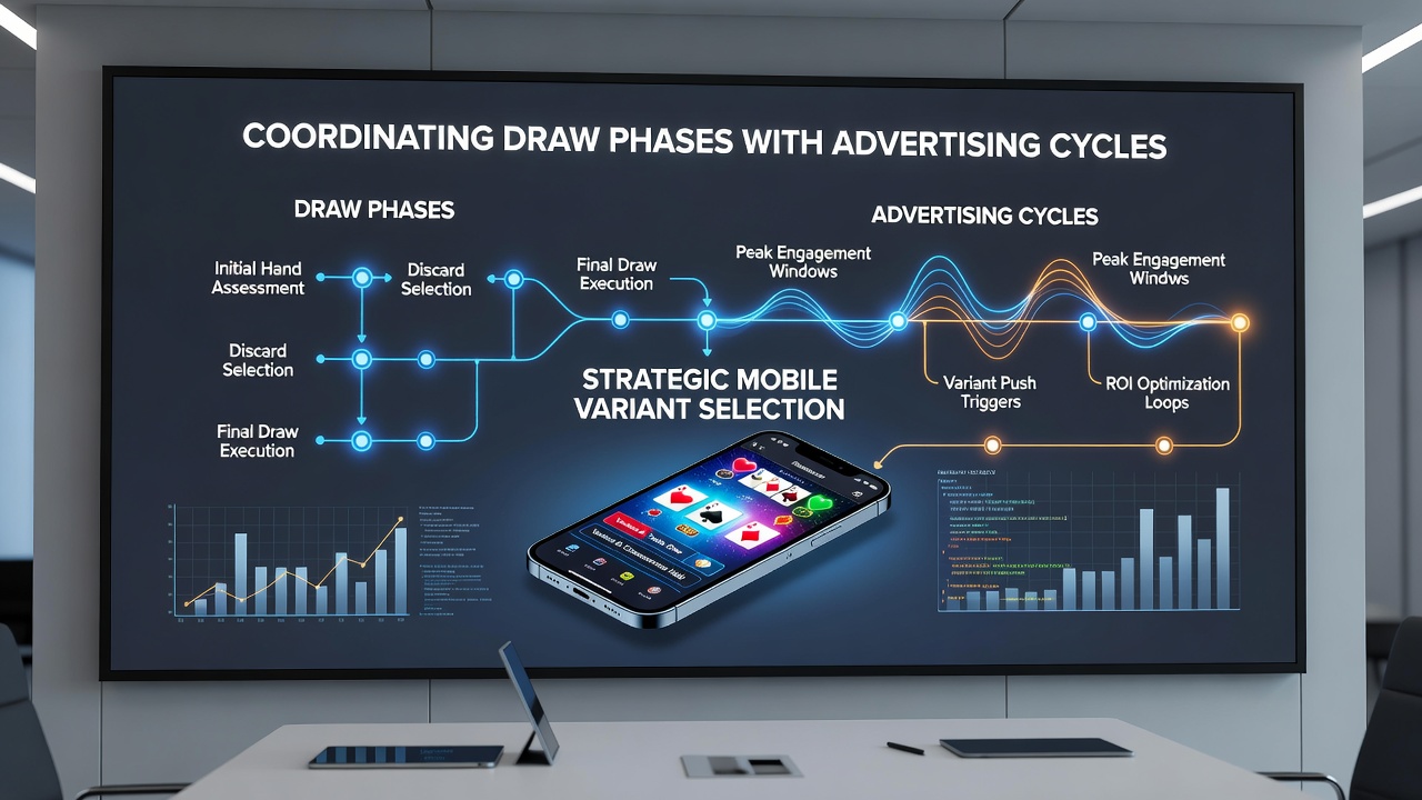 Darstellung der Synchronisation von Draw-Phasen und Werbezyklen in mobilen Video-Poker-Apps