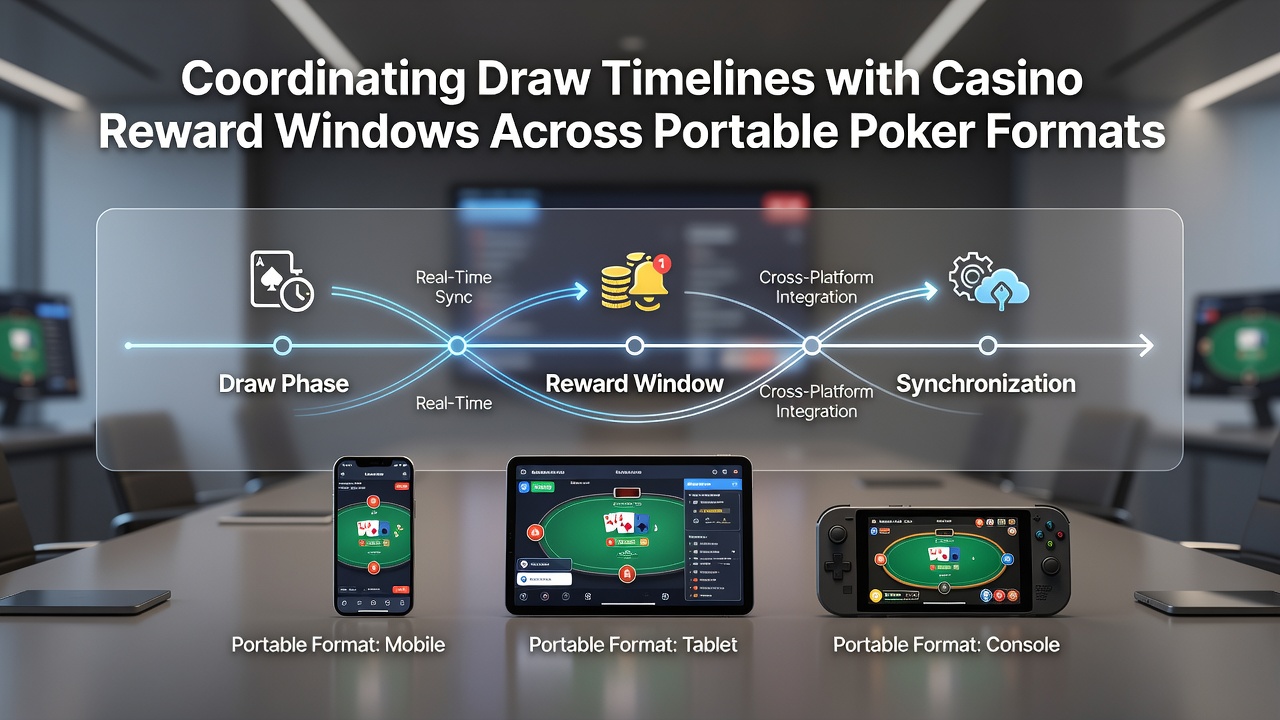 Illustration zur Abstimmung von Draw-Timelines mit Belohnungszyklen in portablen Pokerformaten