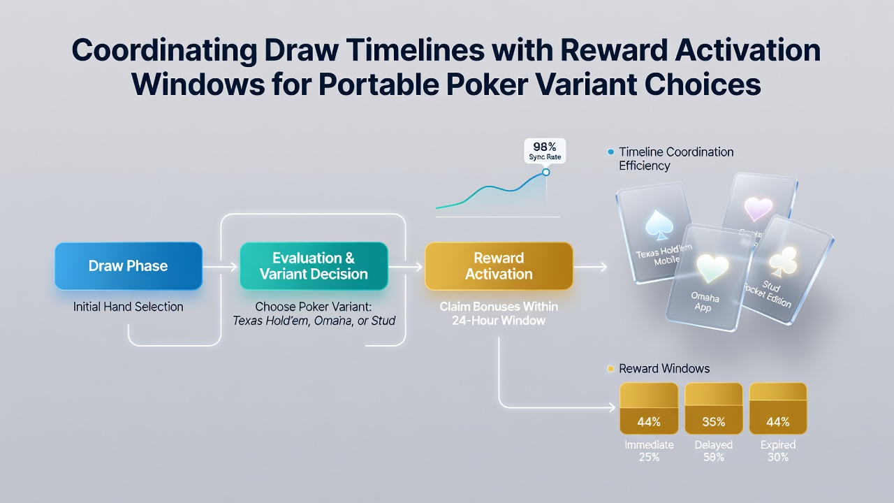Darstellung der zeitlichen Abstimmung von Draw-Phasen und Belohnungsfenstern in mobilen Poker-Umgebungen