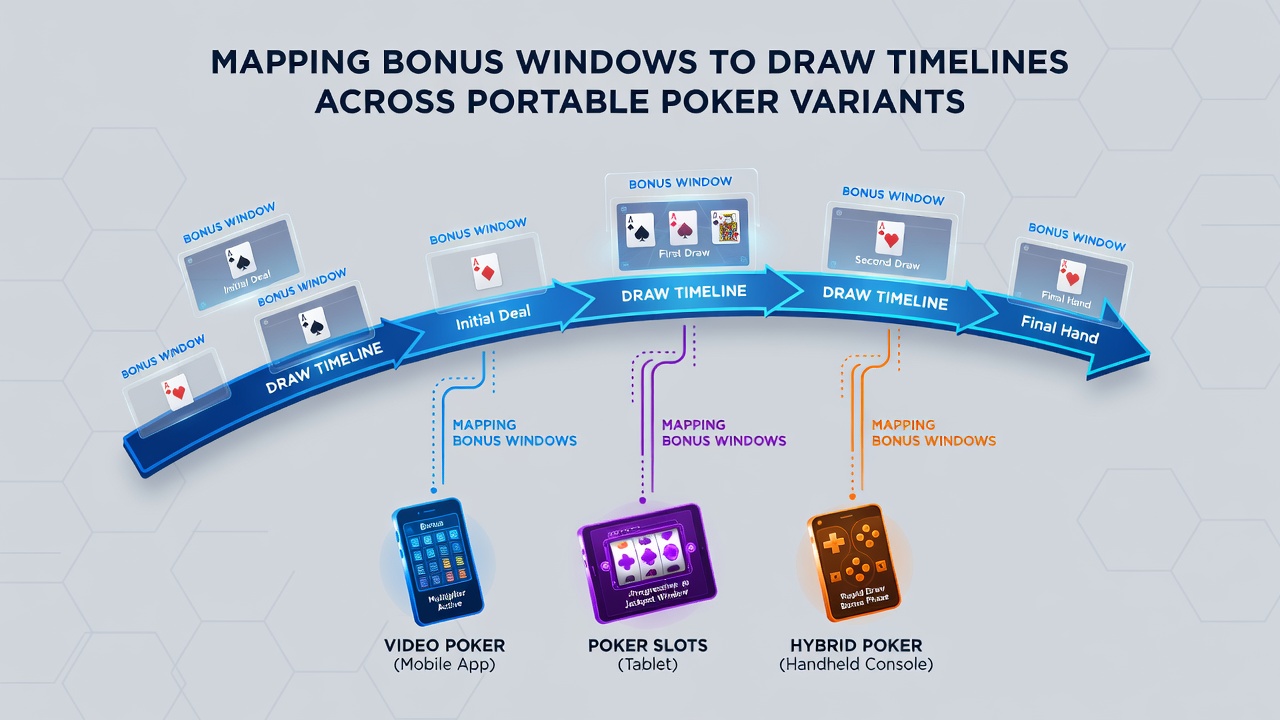 Darstellung von Draw-Timelines und Bonusfenstern in portablen Poker-Varianten