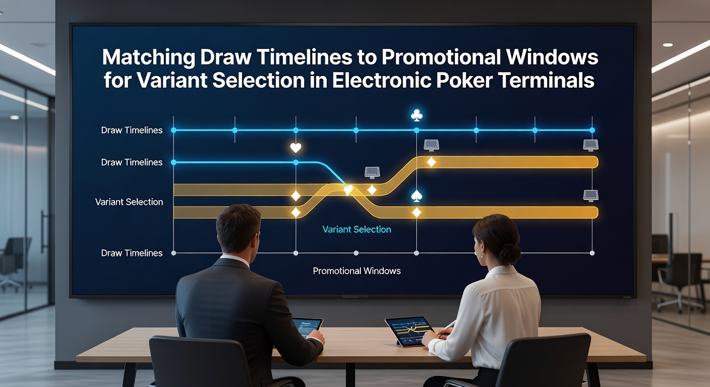 Darstellung von Draw-Zeitleisten und Werbefenstern in elektronischen Poker-Terminals
