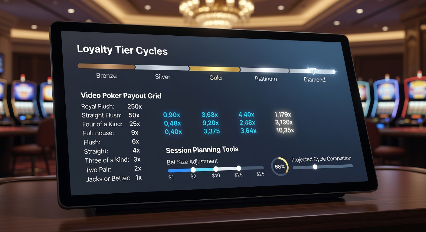 Video-Poker-Sitzungsplanung mit Auszahlungstabellen und Treueprogrammen