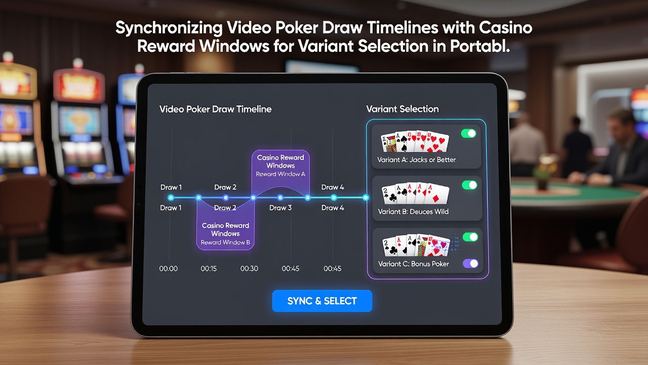 Mobile Schnittstelle zur Synchronisation von Video-Poker-Draws und Casino-Rewards